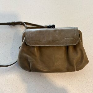 Aunts and Uncles Olive Leather Crossbody Bag